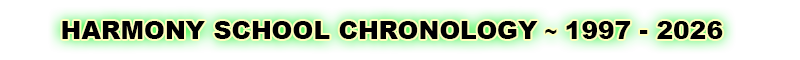 Harmony School Chronology - 1997 - 2026